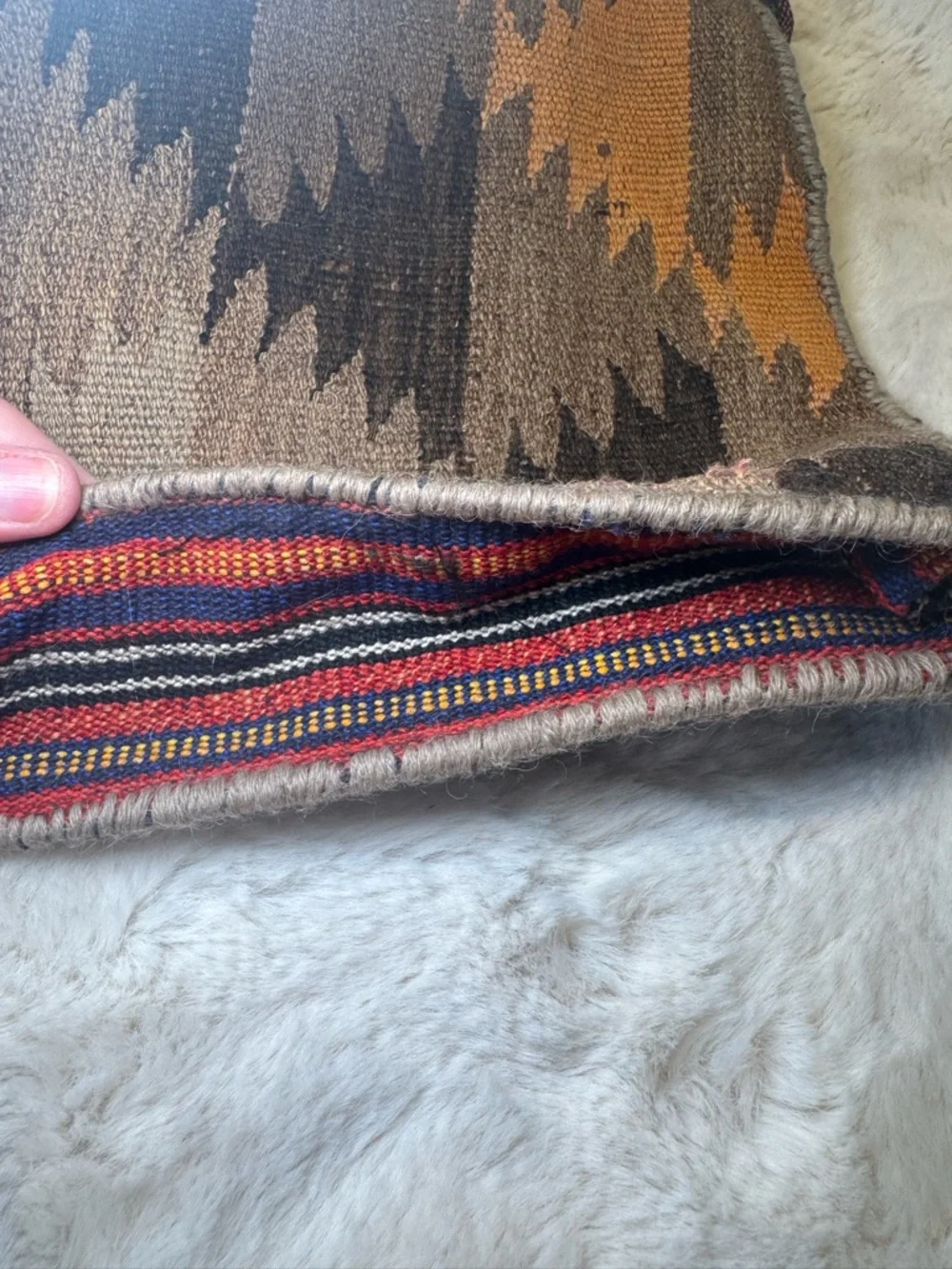 Vintage bohemian southwestern wool crossbody woven bag festival hippy Aztec boho